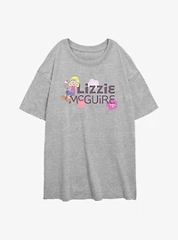 Disney Lizzie McGuire Logo Pop Womens Oversized T-Shirt
