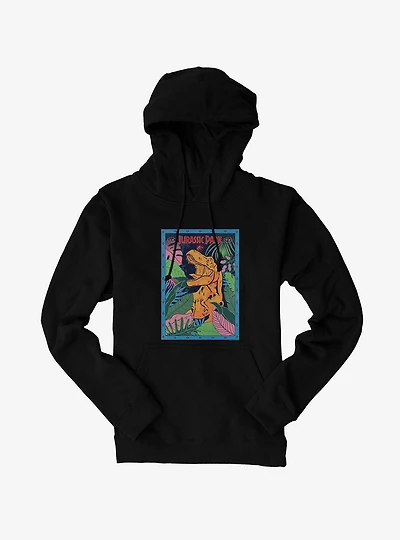 Jurassic Park Retro Jungle Poster Hoodie