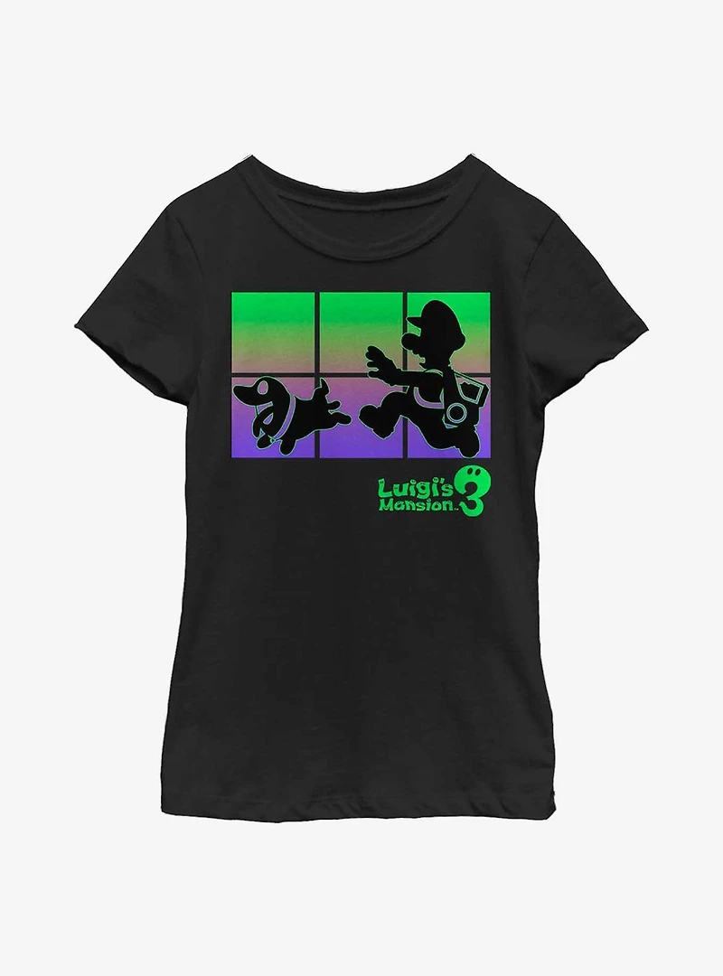 Nintendo Luigi's Mansion 3 Running With Polterpup Youth Girls T-Shirt