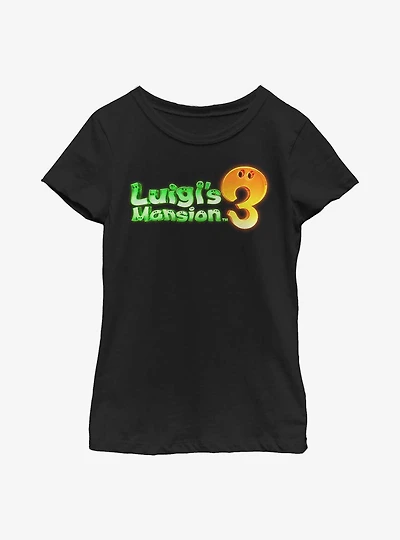 Nintendo Luigi's Mansion 3 Logo Youth Girls T-Shirt