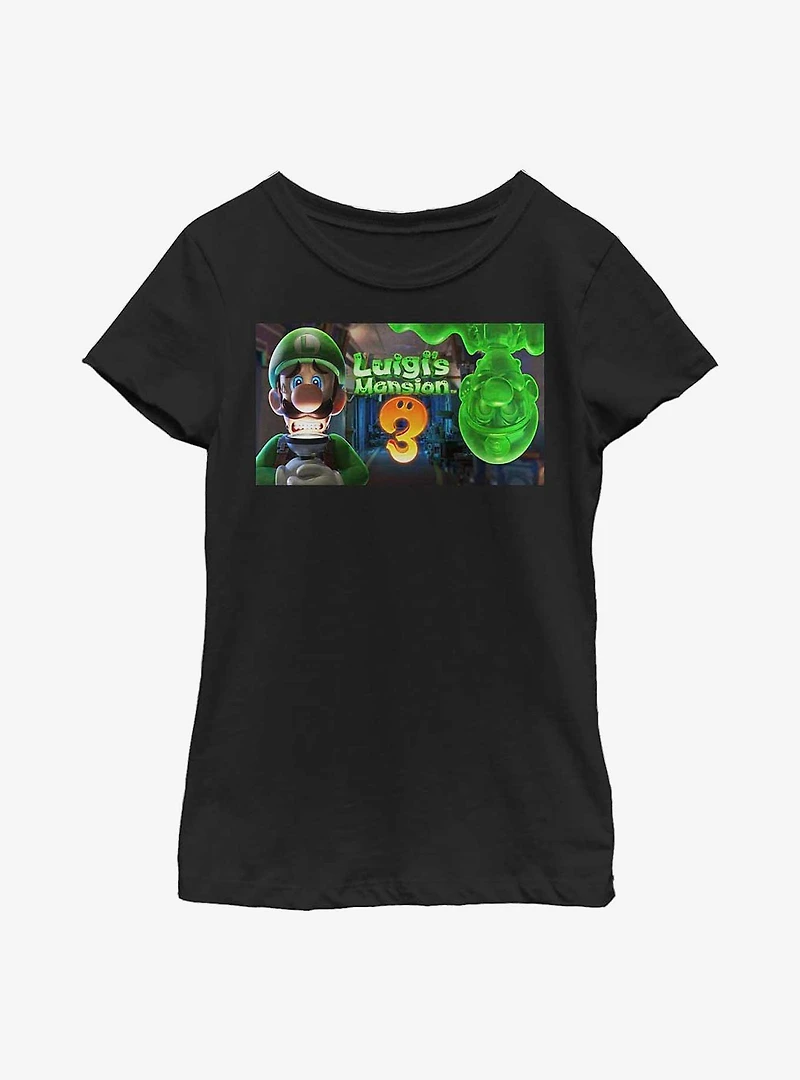 Nintendo Luigi's Mansion 3 Gooigi Banner Youth Girls T-Shirt