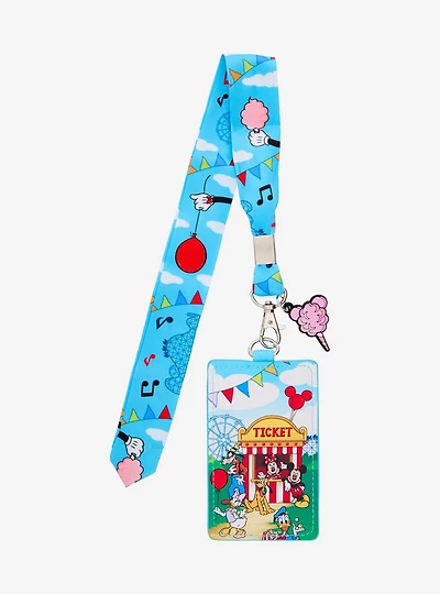 Loungefly Disney Mickey & Friends Carnival Lanyard - BoxLunch Exclusive