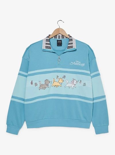 Disney The Aristocats Piano Quarter Zip Women's Plus Crewneck — BoxLunch Exclusive