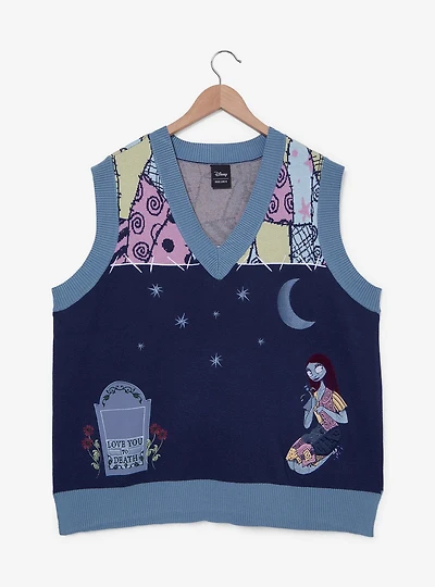 Disney The Nightmare Before Christmas Sally Icons Women's Plus Sweater Vest - BoxLunch Exclusive