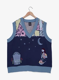 Disney The Nightmare Before Christmas Sally Icons Women's Plus Sweater Vest - BoxLunch Exclusive