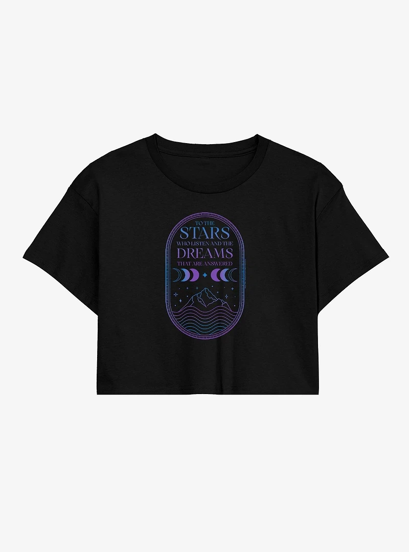 A Court Of Thorns And Roses Stars Dreams Womens Crop T-Shirt
