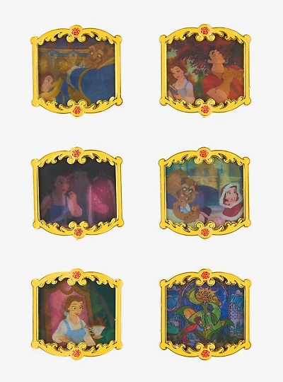 Loungefly Disney Beauty and The Beast Lenticular Scenes Blind Box Enamel Pin - BoxLunch Exclusive