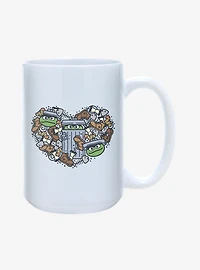 Sesame Street Oscar The Grouch Trash Heart 15oz Mug