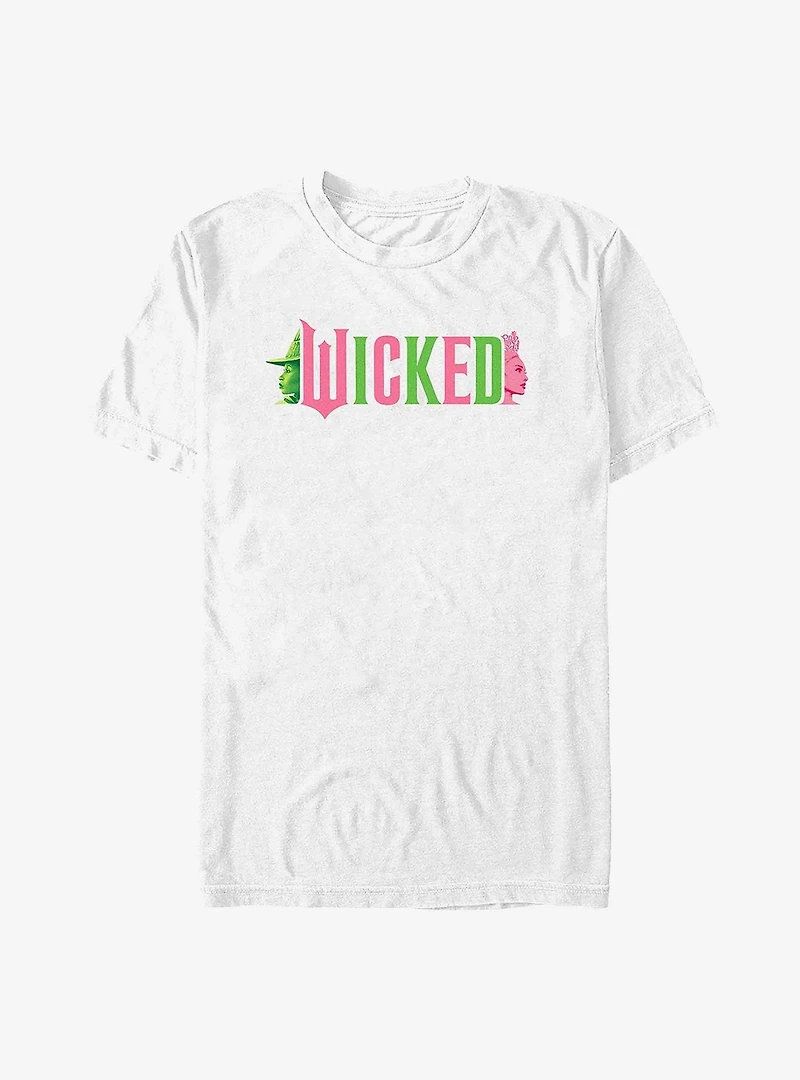 Wicked Elphaba and Glinda Silhouettes Logo Big & Tall T-Shirt