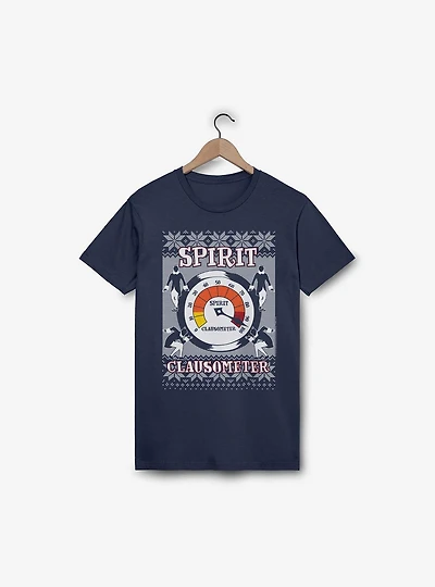 Elf Spirit Clausometer Ugly Sweater Pattern T-Shirt