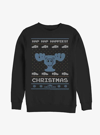 National Lampoon's Christmas Vacation Hap Happiest Ugly Sweater Pattern Sweatshirt