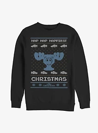National Lampoon's Christmas Vacation Hap Happiest Ugly Sweater Pattern Sweatshirt
