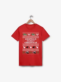 National Lampoon's Christmas Vacation Griswold Family Ugly Sweater Pattern T-Shirt