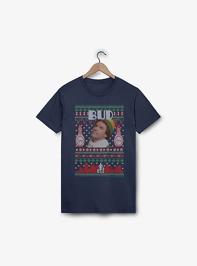 Elf Bud Ugly Sweater Pattern T-Shirt