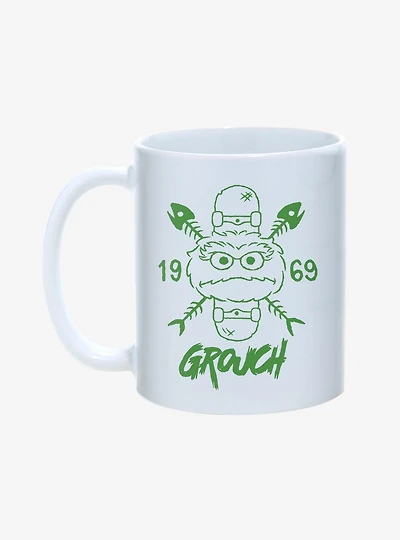 Sesame Street Grouch Skateboard Since 1969 11oz Mug