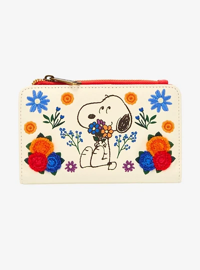 Loungefly Peanuts Floral Snoopy Wallet - BoxLunch Exclusive