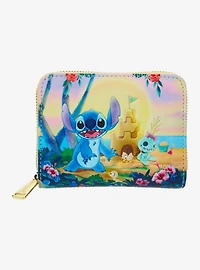 Loungefly Disney Lilo & Stitch Beach Scene Small Zip Wallet - BoxLunch Exclusive