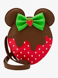 Loungefly Disney Minnie Mouse Chocolate Dipped Strawberry Ears Scented Figural Crossbody Bag - BoxLunch Exclusive