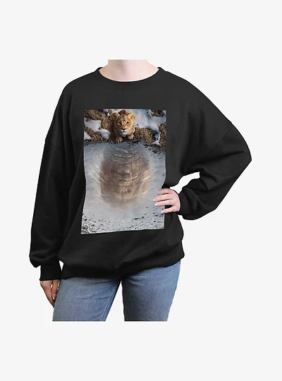 Mufasa: The Lion King Poster Womens Oversized Sweatshirt
