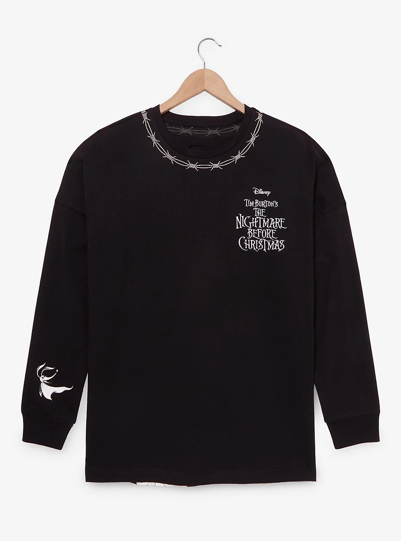 Disney The Nightmare Before Christmas Jack & Sally Barbed Wire Long Sleeve T-Shirt - BoxLunch Exclusive