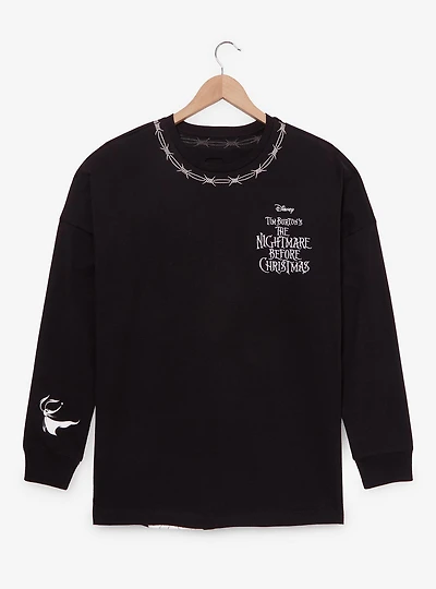 Disney The Nightmare Before Christmas Jack & Sally Barbed Wire Long Sleeve T-Shirt - BoxLunch Exclusive