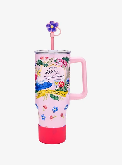 Disney Alice in Wonderland Vintage Floral Straw Tumbler — BoxLunch Exclusive