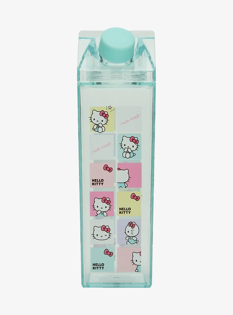 Sanrio Hello Kitty Grid Portrait Milk Carton Water Bottle - BoxLunch Exclusive