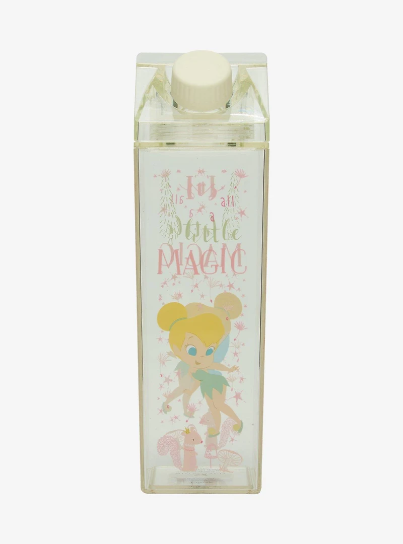 Disney Peter Pan Tinker Bell Floral Milk Carton Water Bottle - BoxLunch Exclusive