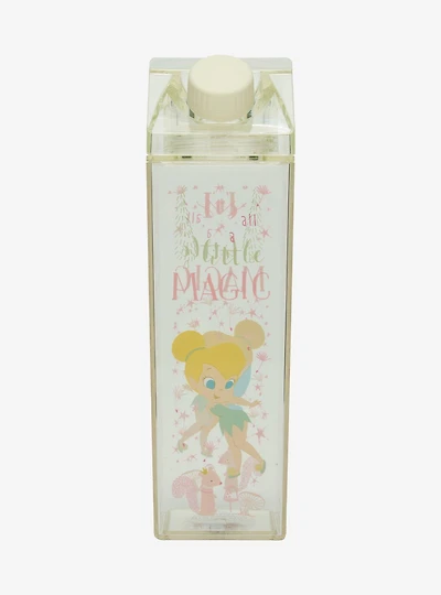 Disney Peter Pan Tinker Bell Floral Milk Carton Water Bottle - BoxLunch Exclusive