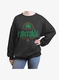 Wicked Emerald Oz Womens Oversized Sweatshirt