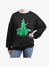 Wicked Elphaba Witch Womens Oversized Sweatshirt