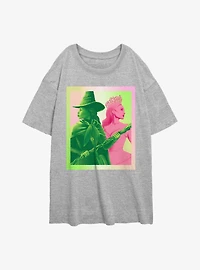 Wicked Elphaba And Glinda Womens Oversized T-Shirt
