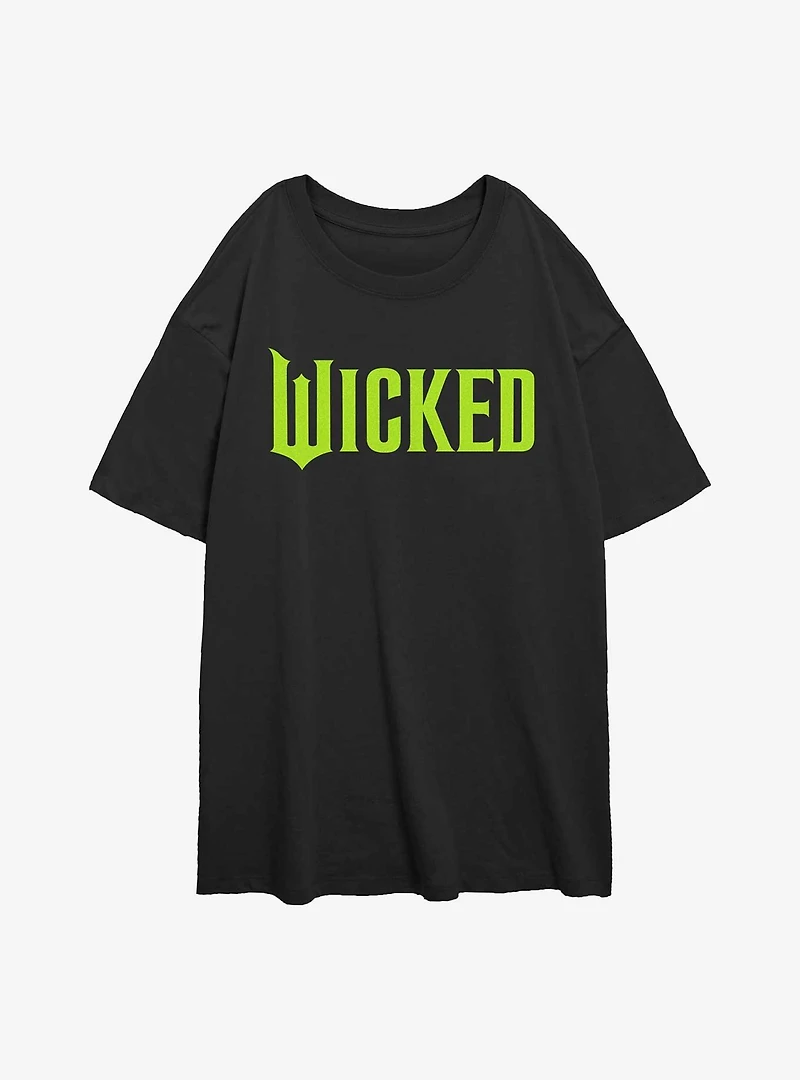 Wicked Green Logo Womens Oversized T-Shirt