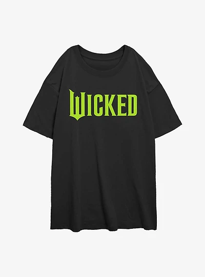 Wicked Green Logo Womens Oversized T-Shirt