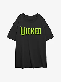 Wicked Green Logo Womens Oversized T-Shirt