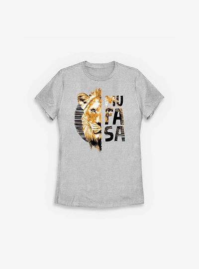 Mufasa: The Lion King Split Face Womens T-Shirt