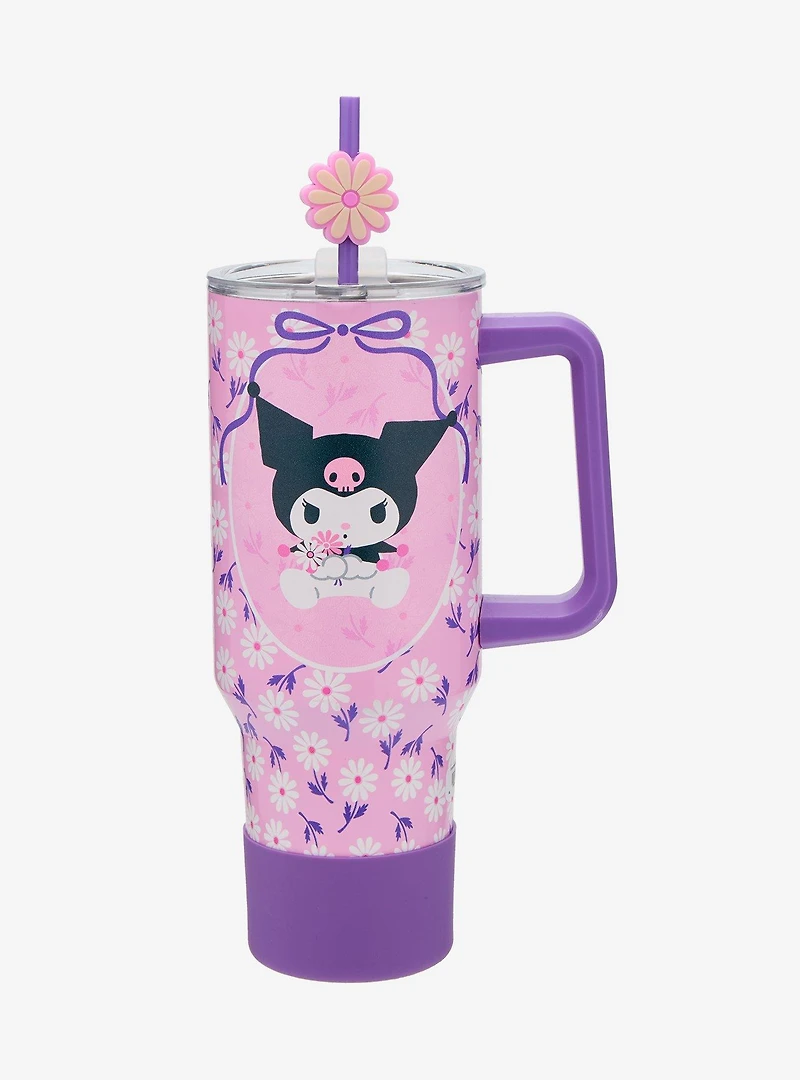 Sanrio Kuromi Floral Straw Tumbler With Handle — BoxLunch Exclusive