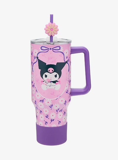 Sanrio Kuromi Floral Straw Tumbler With Handle — BoxLunch Exclusive