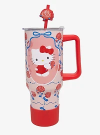 Sanrio Hello Kitty Roses Straw Tumbler With Handle - BoxLunch Exclusive