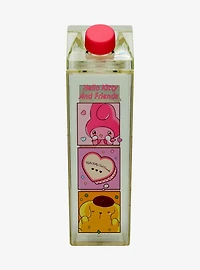 Sanrio Hello Kitty and Friends Grid Milk Carton Water Bottle