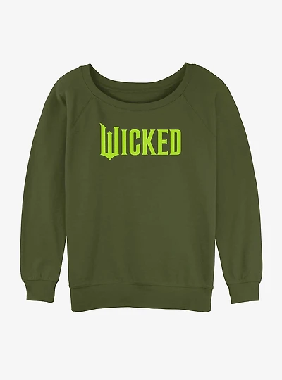 Wicked Green Logo Womens Slouchy Sweatshirt