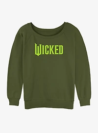 Wicked Green Logo Womens Slouchy Sweatshirt