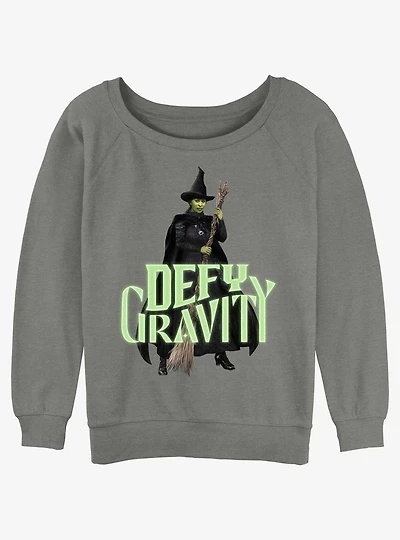 Wicked Elphaba Defy Gravity Womens Slouchy Sweatshirt