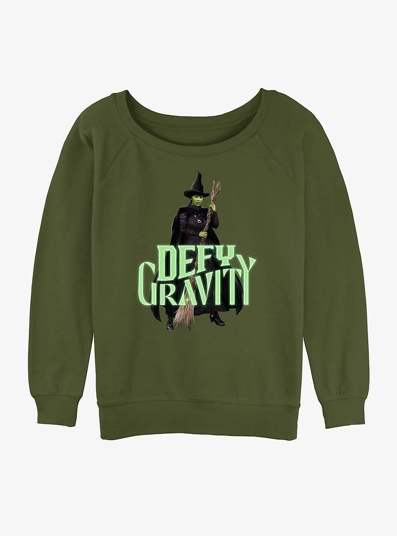 Wicked Elphaba Defy Gravity Womens Slouchy Sweatshirt