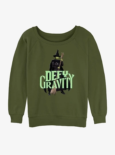 Wicked Elphaba Defy Gravity Womens Slouchy Sweatshirt