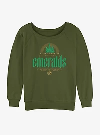 Wicked Emerald Oz Womens Slouchy Sweatshirt