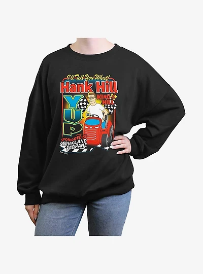 King Of The Hill Hank Yup Womens Oversized Sweatshirt