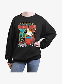 King Of The Hill Hank Yup Womens Oversized Sweatshirt