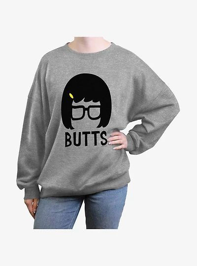 Bob's Burgers Butts Womens Oversized Sweatshirt