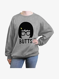 Bob's Burgers Butts Womens Oversized Sweatshirt